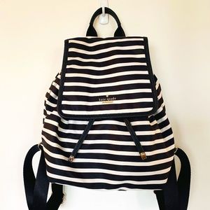 🌸Kate Spade🌸EUC🌸Black & White Striped Backpack🌸